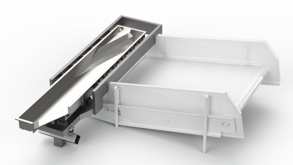 Spreader vibratory conveyor